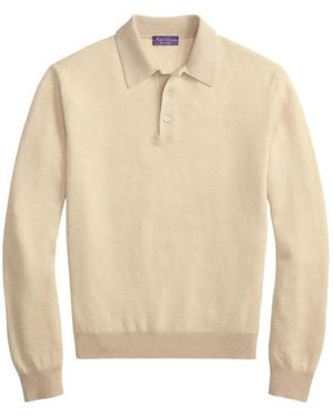 Ralph Lauren Herringbone-Jacquard Polo Jumper - White