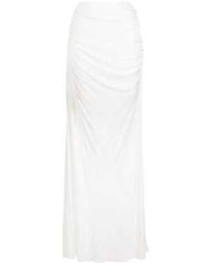 ANDREADAMO Draped Maxi Skirt - White