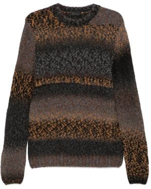 Dondup Intarsien-Pullover Mit Rundhalsausschnitt - Schwarz