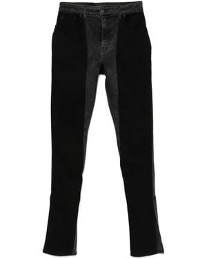 Mugler Jeans Skinny Bicolore - Nero