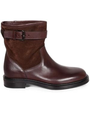 Church's Buckled Paneled Ankle Boots - Brown