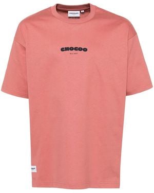 Chocoolate Logo-Print T-Shirt - Pink
