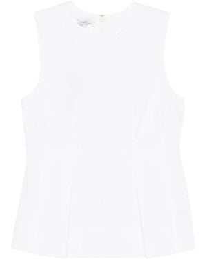 Vince Haut Plissé À Design Sans Manches - White