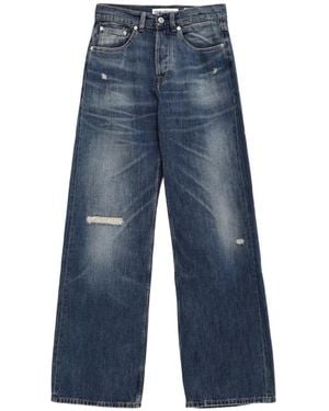 Our Legacy Distressed Wide-Leg Jeans - Blue