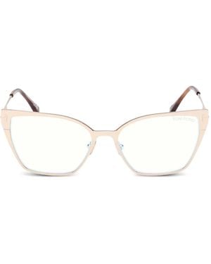 Tom Ford Metal Cat-Eye Glasses - Natural