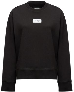 MM6 by Maison Martin Margiela ナンバーアップリケ スウェットシャツ - ブラック