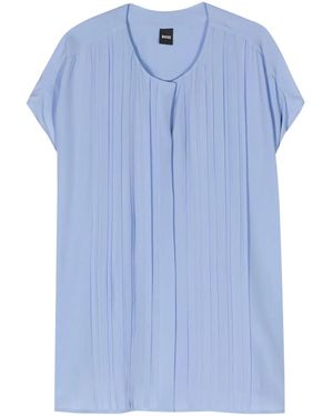 BOSS Berita Pintuck-Detail Blouse - Blue