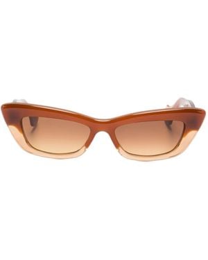 Aquazzura Riviera 47 Sunglasses - Brown