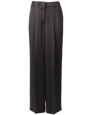 Peserico Straight-Leg Trousers - Black