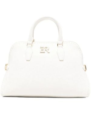 ERMANNO FIRENZE Small Amy Logo Tote Bag - White