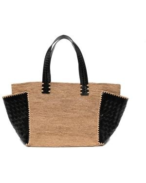 Dragon Diffusion X Sovani Leather-Trim Tote Bag - Natural