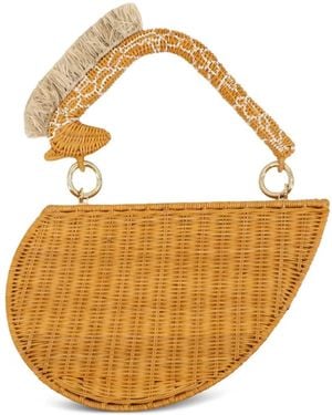 Serpui Wanda Giraffe-Handle Clutch Bag - Metallic