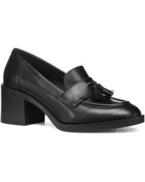 Geox Tassel-Detail Block-Heel Mules - Black