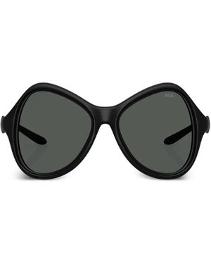 DIESEL Geometric-Frame Sunglasses - Black