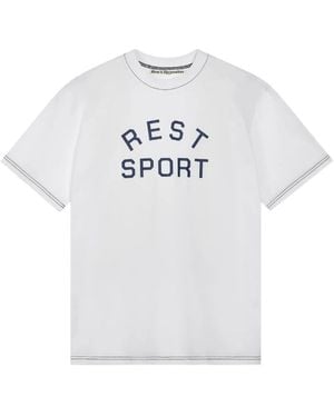 Rest&Recreation Logo-Print T-Shirt - Gray
