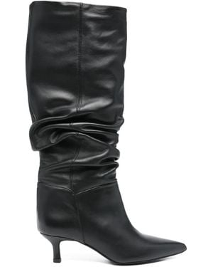 GISÉL MOIRÉ 50Mm Morgan Boots - Black