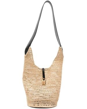 DeMellier Siena Raffia Shoulder Bag - White