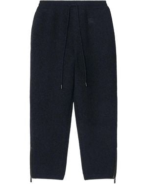 Burberry Gebreide Trainingsbroek Met Geborduurd Logo - Blauw