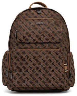 Guess Boston Rugzak Met Ritssluiting - Bruin