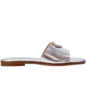 Kotris Sandals Horseshoe-Detail Leather Sandals - White