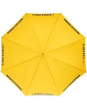 Moschino Logo-Print Umbrella - Yellow