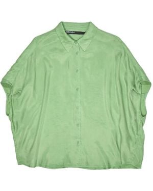Bimba Y Lola Buttoned Cape Shirt - Green