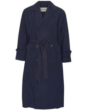 Henrik Vibskov Manteau Croisé À Taille Ceinturée - Blue