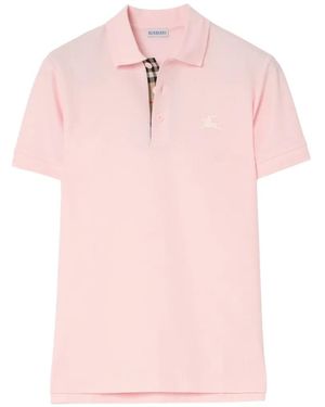 Burberry Cotton Polo Shirt - Pink