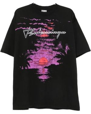 Balenciaga Dream Graphic-Print T-Shirt - Black