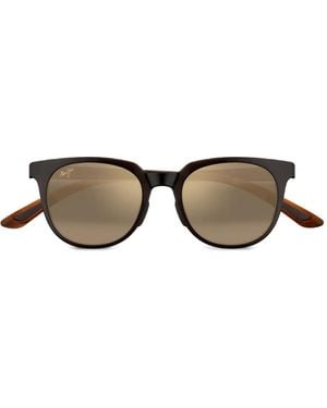 Maui Jim Round Gradient-Temples Sunglasses - Brown