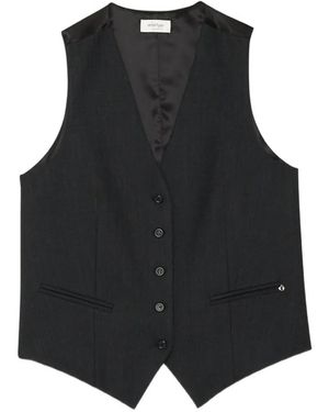 Ottod'Ame Gilet À Poches Passepoilées Et À Boutons - Noir