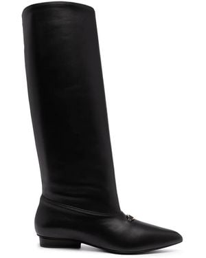 Ferragamo Gancini Knee-high Boots - Black