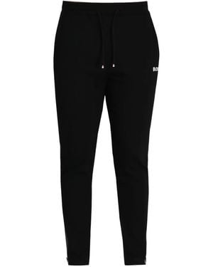 BOSS Logo-Detail Zip-Cuffed Track Trousers - Black