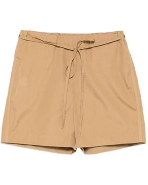 Loulou de Saison Malone Drawstring Pocket Shorts - Natural