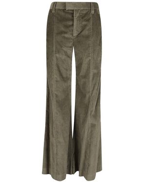 Brunello Cucinelli Pantalon En Velours Côtelé À Coupe Ample - Green