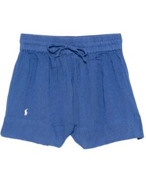 Polo Ralph Lauren Logo-Embroidered Drawstring Shorts - Blue