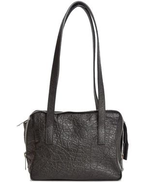 AMINE Leather Shoulder Bag - Black