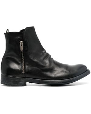 Officine Creative Hive 054 Leather Ankle Boots - Black