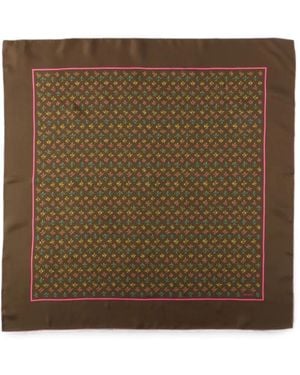Prada Printed Twill Scarf 90 - Brown