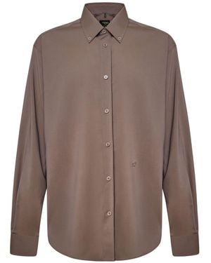 Fendi Wool Shirt - Brown