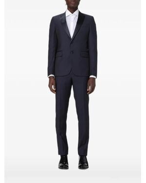 Brian Dales Peak-Lapel Wool Suit - Blue