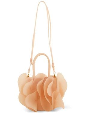 FARM Rio Flower Appliqué Tote Bag - White