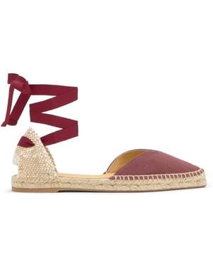 Castañer Brava Lace-Up Espadrilles - Red