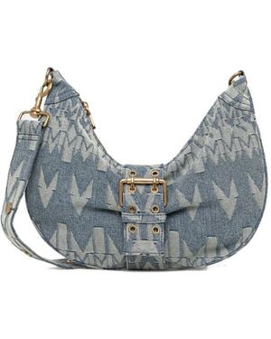 MARCIANO BY GUESS Monogram Halfmoon Buckle Tote Bag - Grey