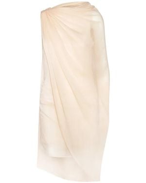 ROTATE BIRGER CHRISTENSEN Chiffon Mini Cape Dress Light - White