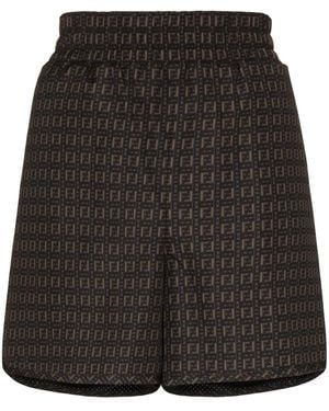 Fendi Ff Logo-Print Shorts - Black