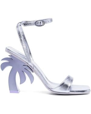 Palm Angels Palm Tree Heel Sandals - White