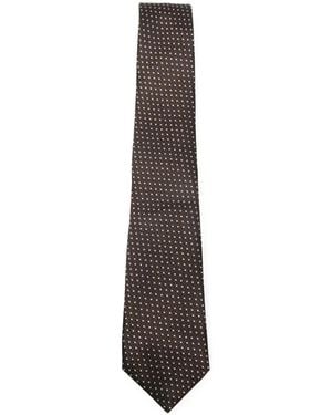 Canali Dotted Tie - White