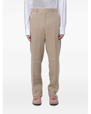 Agnona Tailored-Cut Trousers - Natural