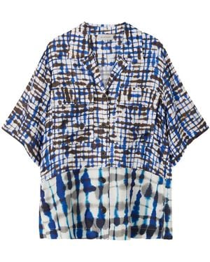 Lee Mathews Chemise À Effet Tie-Dye - Bleu